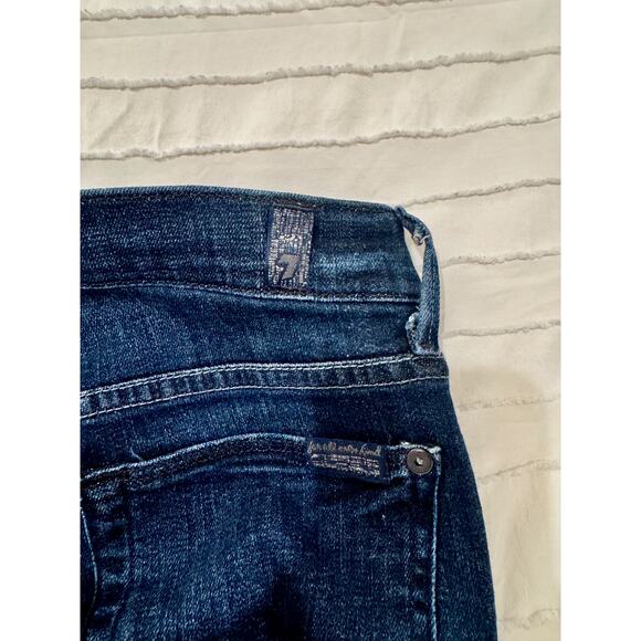7 for All Mankind Low Rise Boot Cut Jeans Women’s 27 Dark Wash Y2K Revival Vtg - Picture 8 of 16